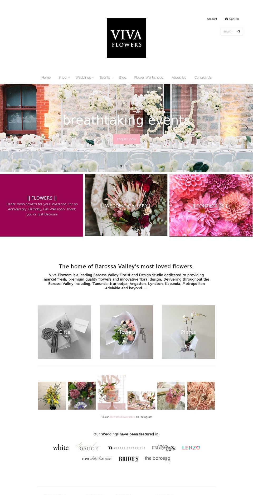 vivatheflowerstore.com — Shopify storefront screenshot