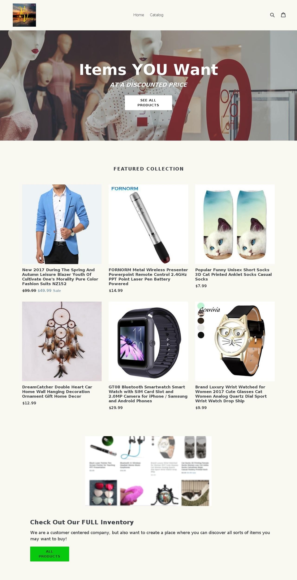vivavariety.com — Shopify storefront screenshot