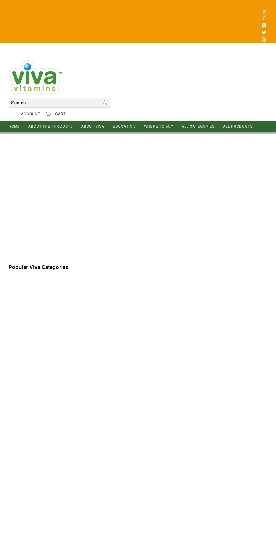 vivavitamins.com shopify website screenshot