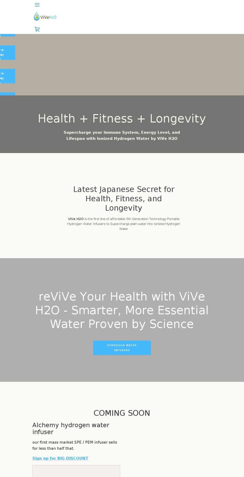 vivealive.com shopify website screenshot