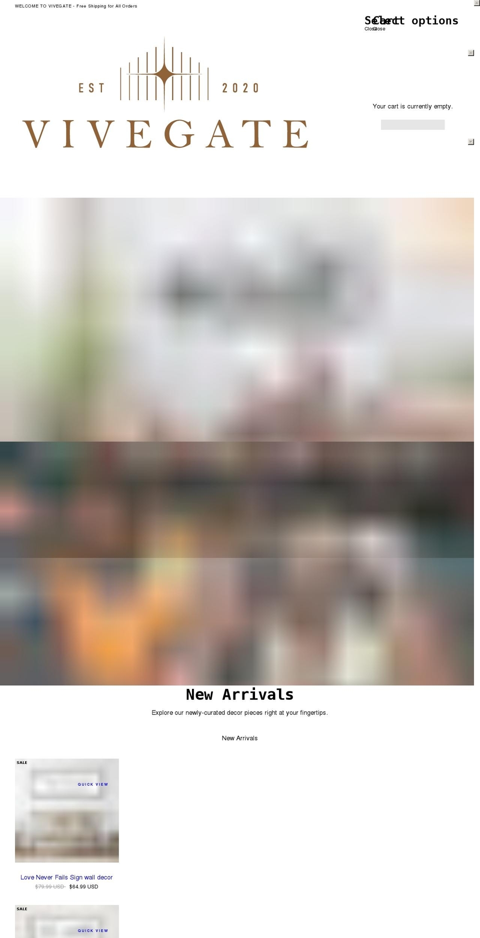 vivegate.com shopify website screenshot