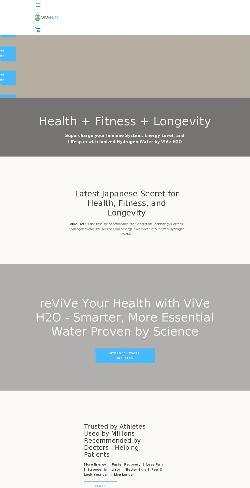viveh2o.com — Shopify storefront screenshot