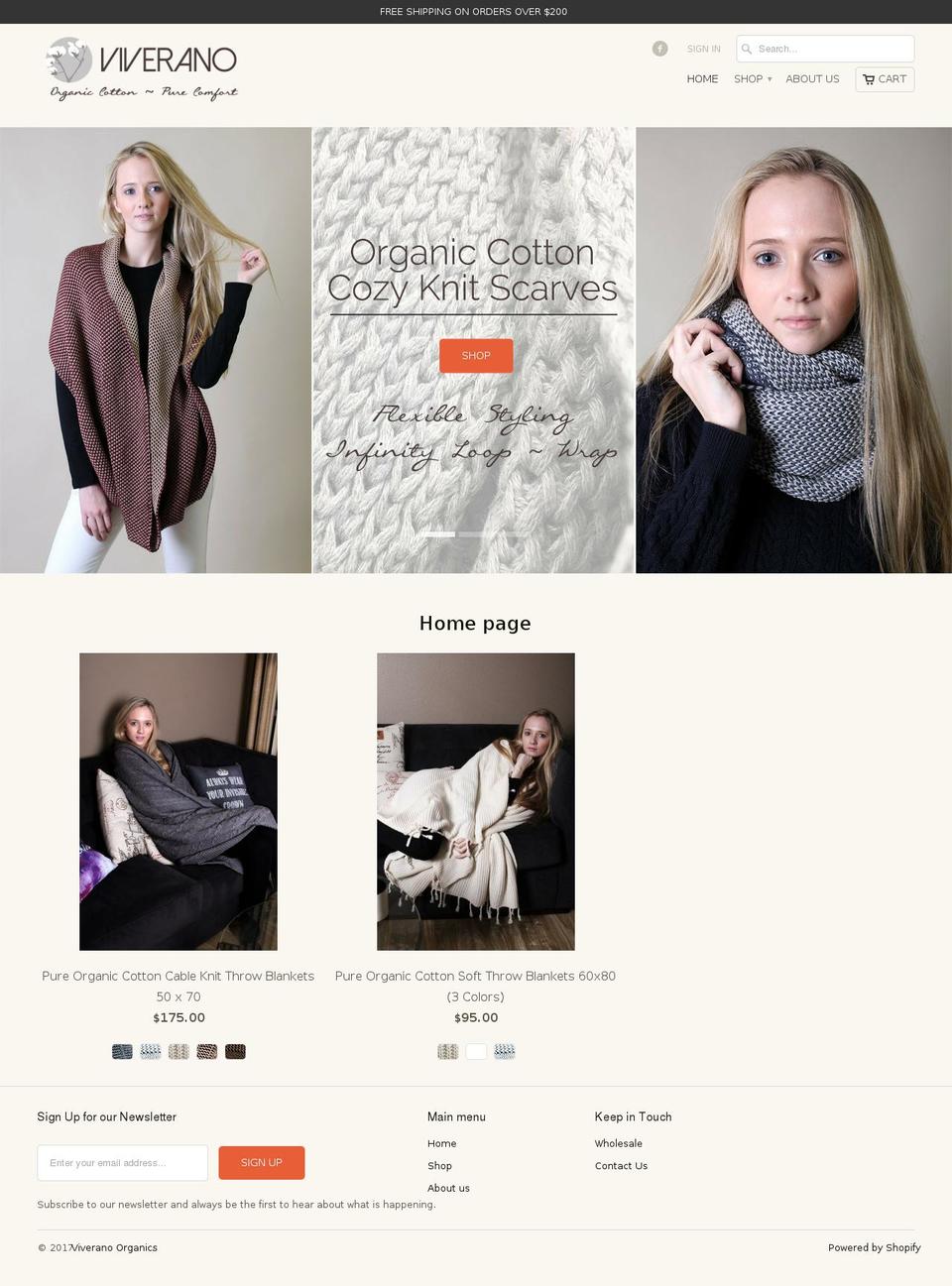 viverano.com shopify website screenshot