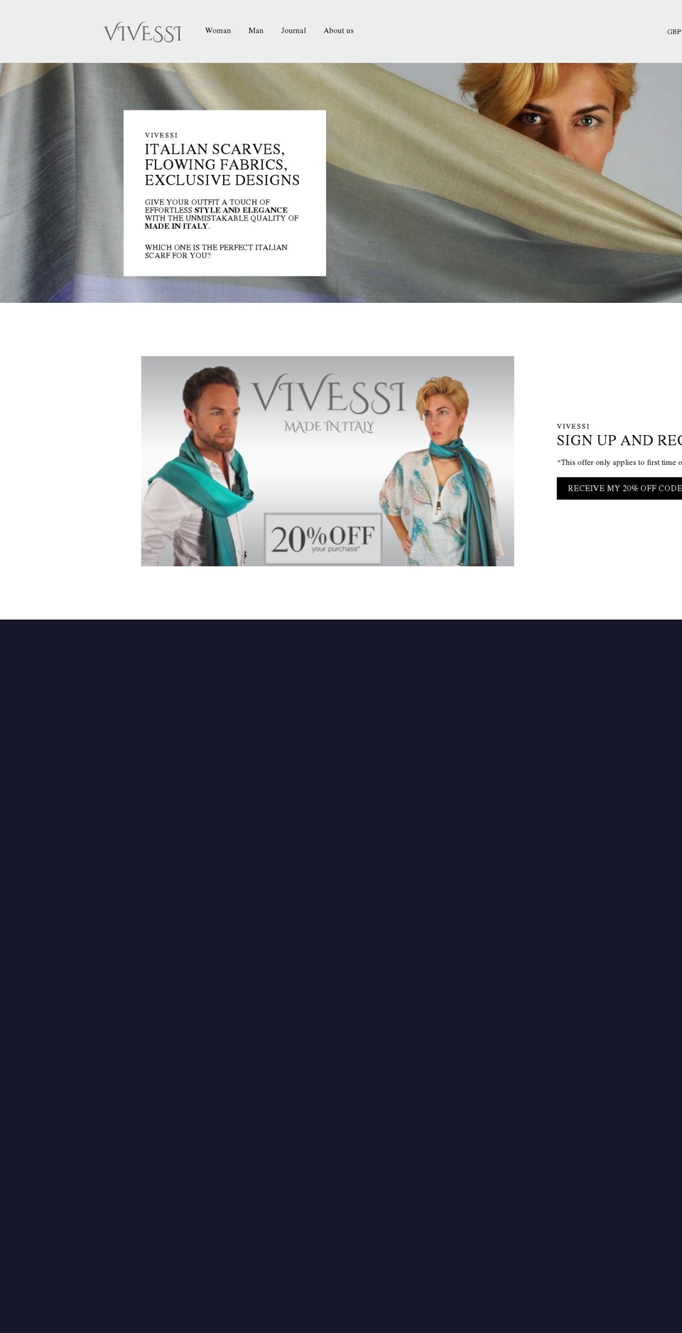 vivessi.com shopify website screenshot