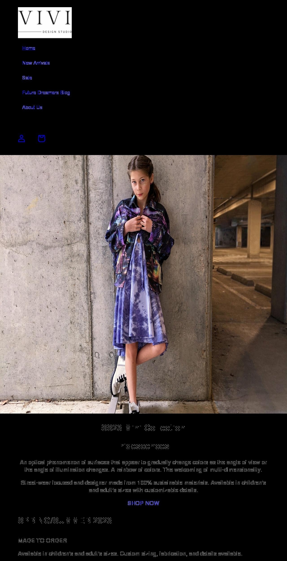 vivi-design-studio.com shopify website screenshot