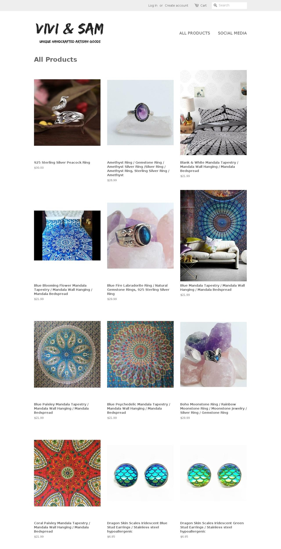 viviandsam.com shopify website screenshot