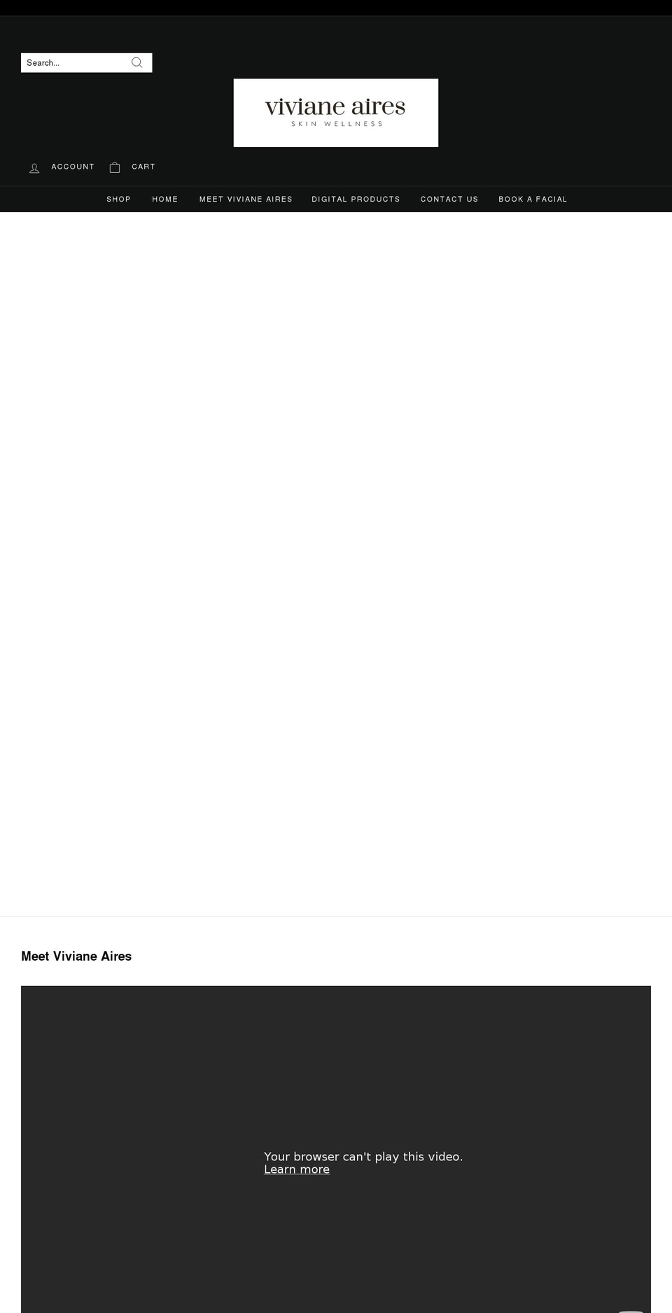 vivianeairesskinwellness.com shopify website screenshot