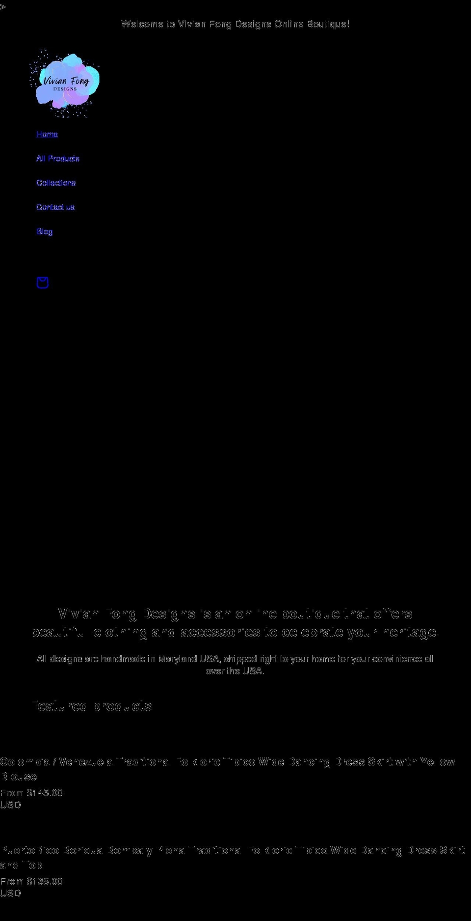 vivianfong.com shopify website screenshot