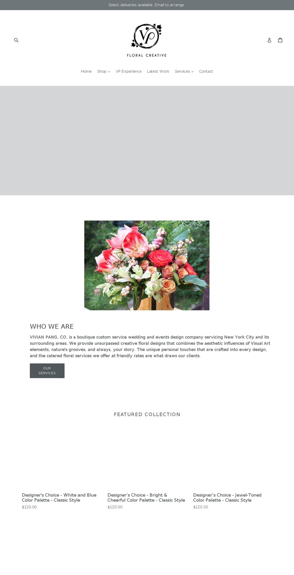 vivianpang.com shopify website screenshot