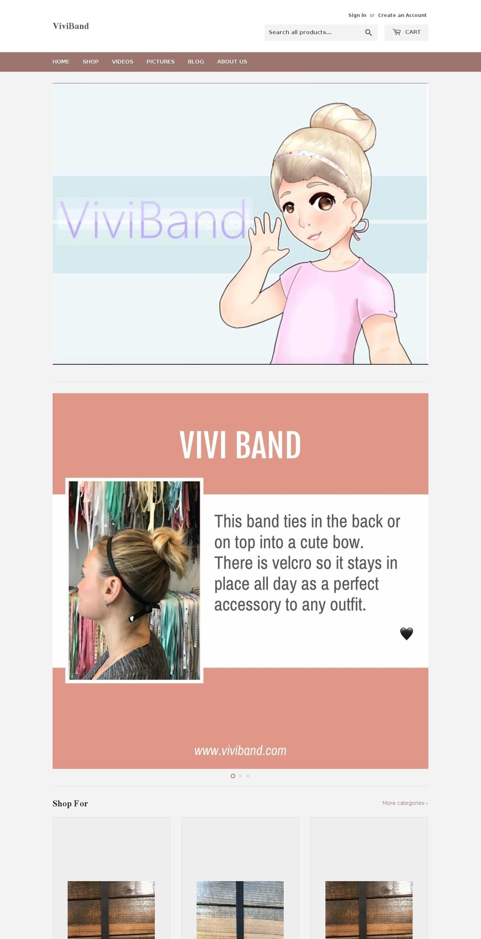 viviband.com — Shopify storefront screenshot
