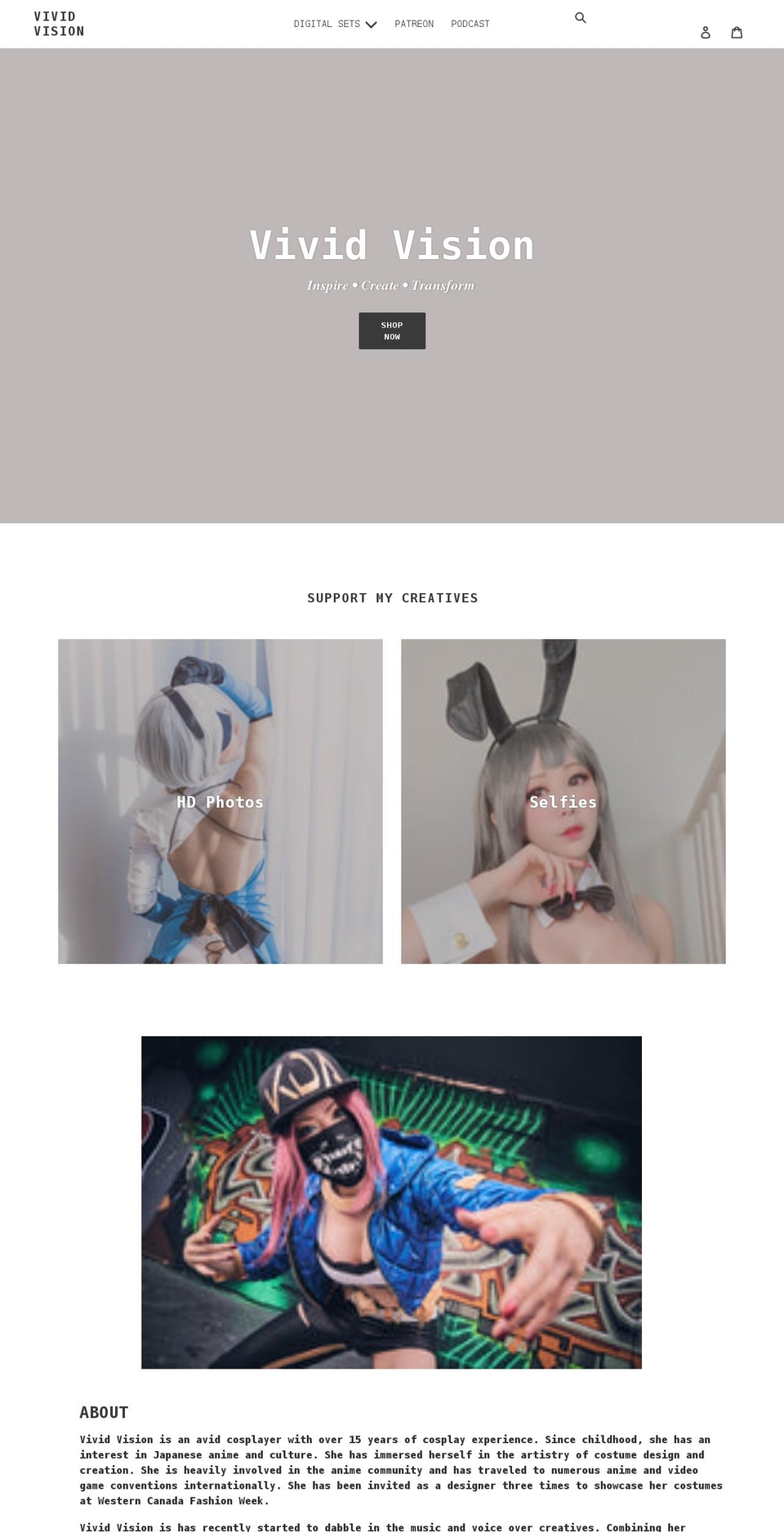 vivid-vision.org shopify website screenshot