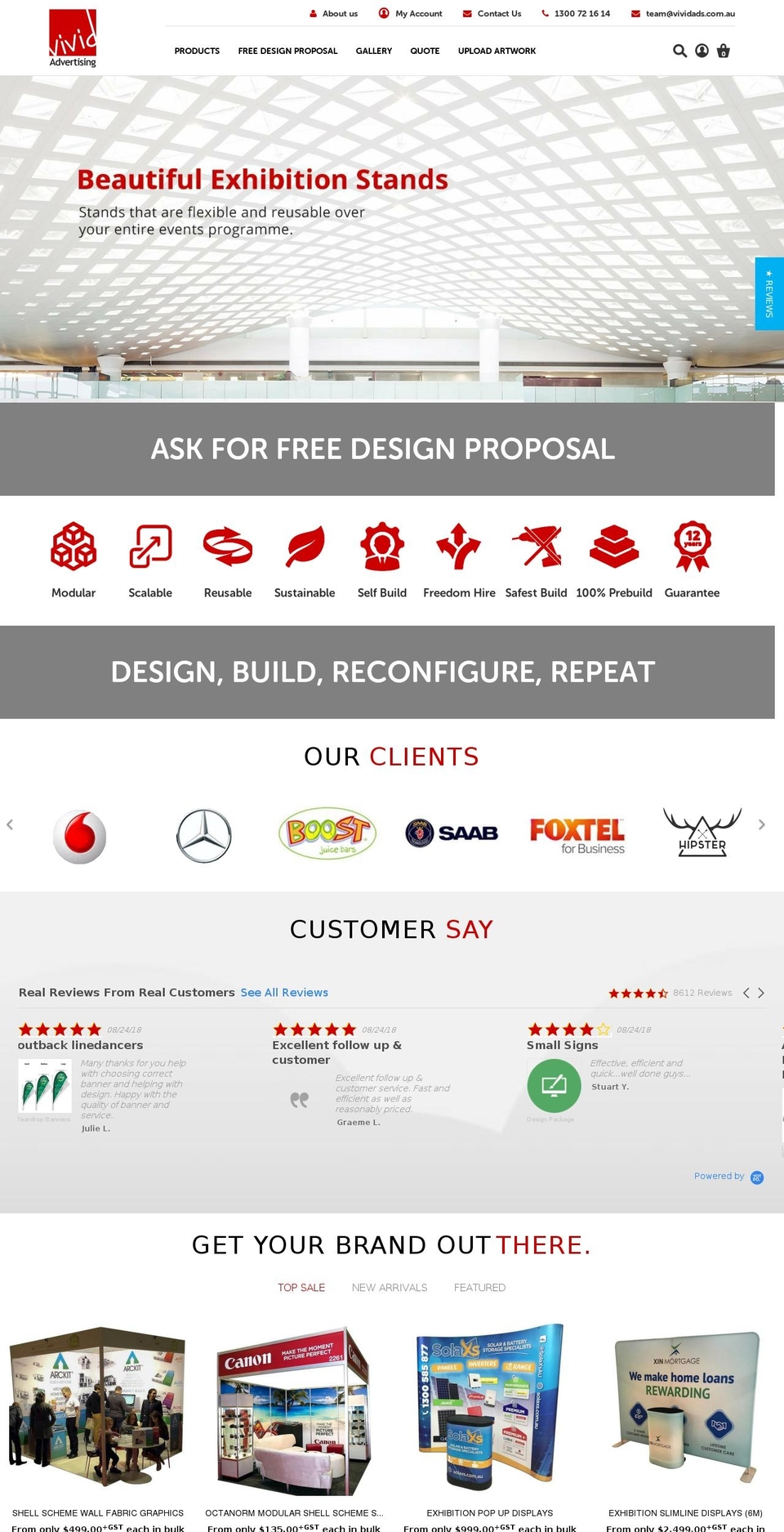 vividads.com.au shopify website screenshot