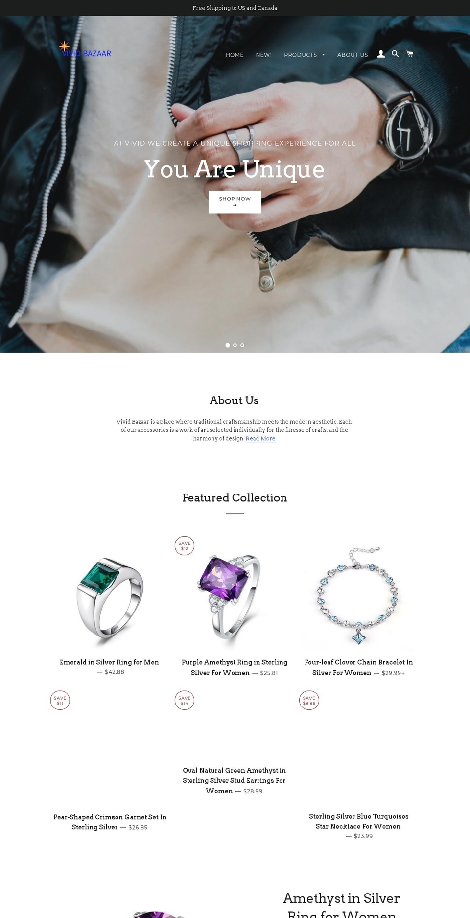 vividbazaar.com — Shopify storefront screenshot