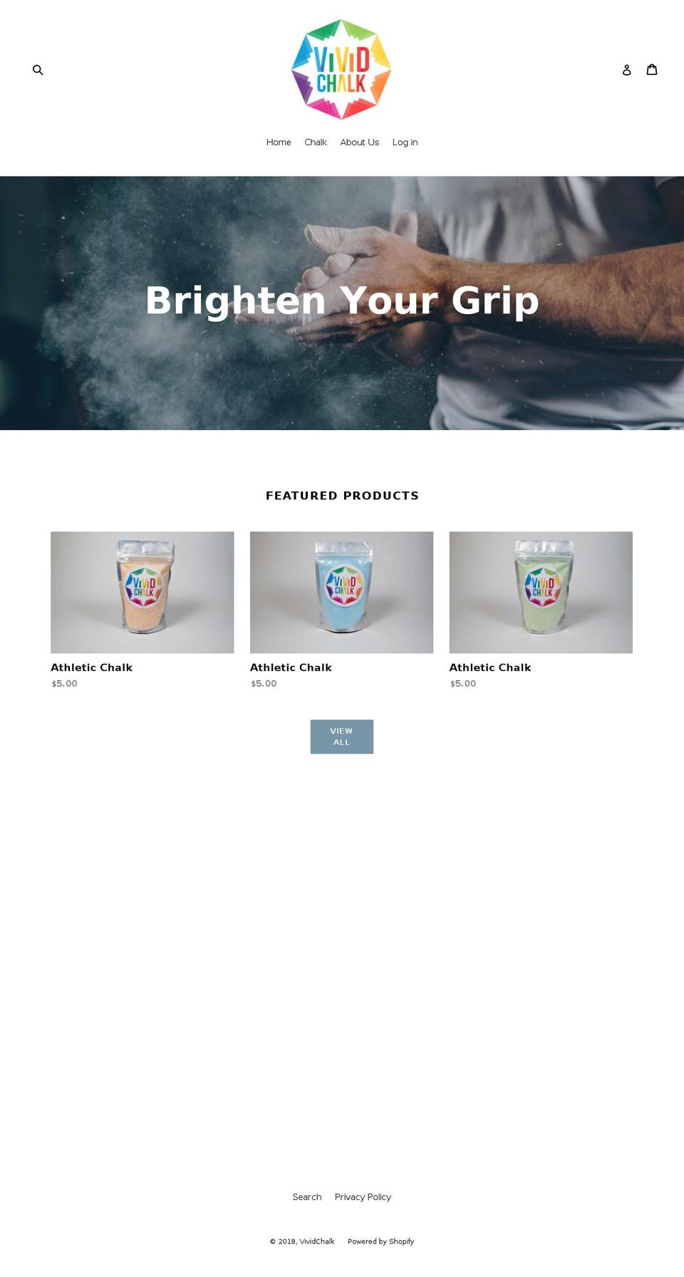 vividchalk.com shopify website screenshot