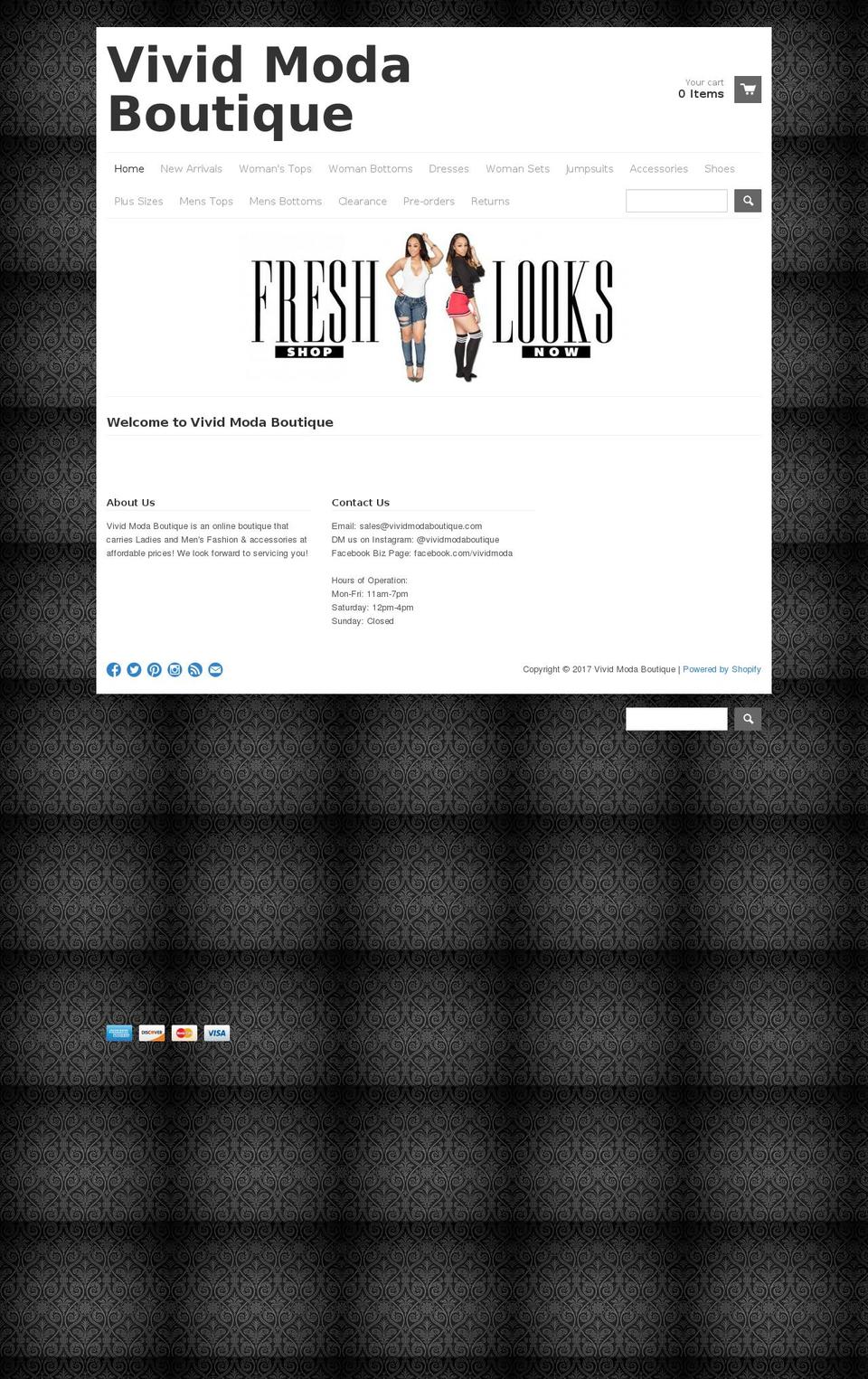 vividmodaboutique.com shopify website screenshot