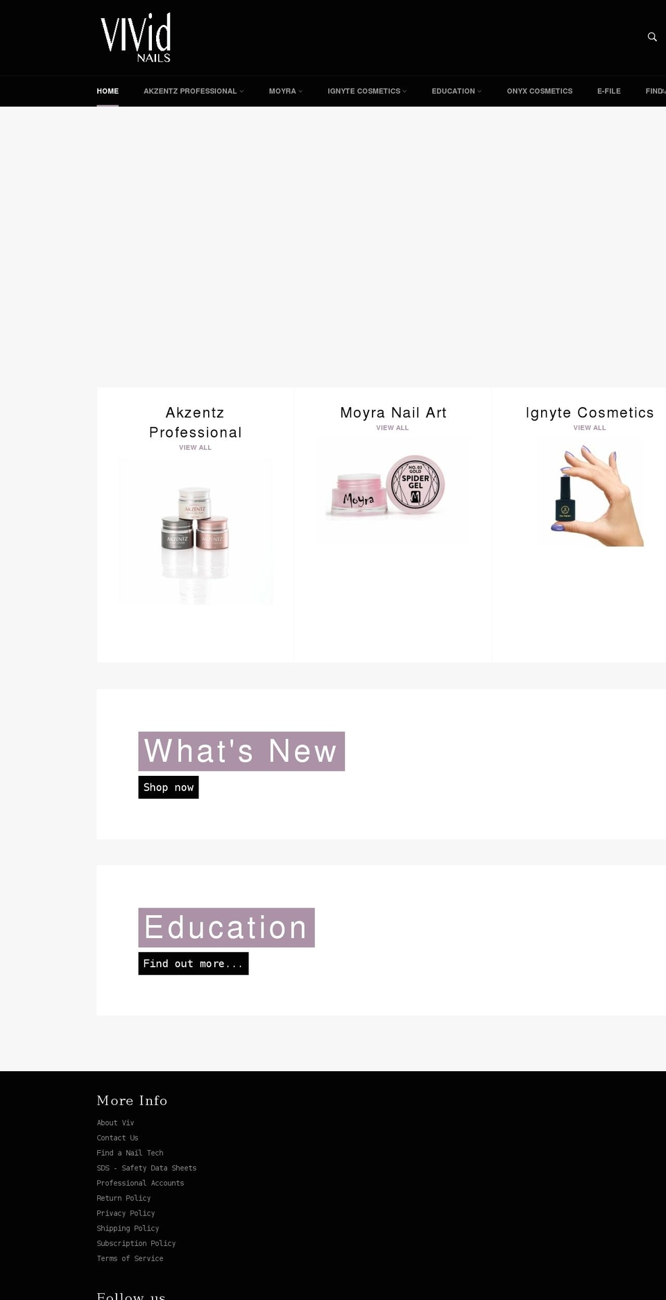 vividnails.com.au shopify website screenshot