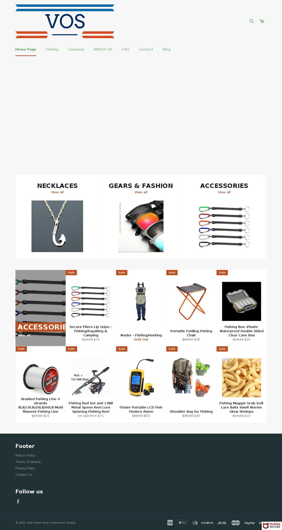 vividonlineshop.com — Shopify storefront screenshot