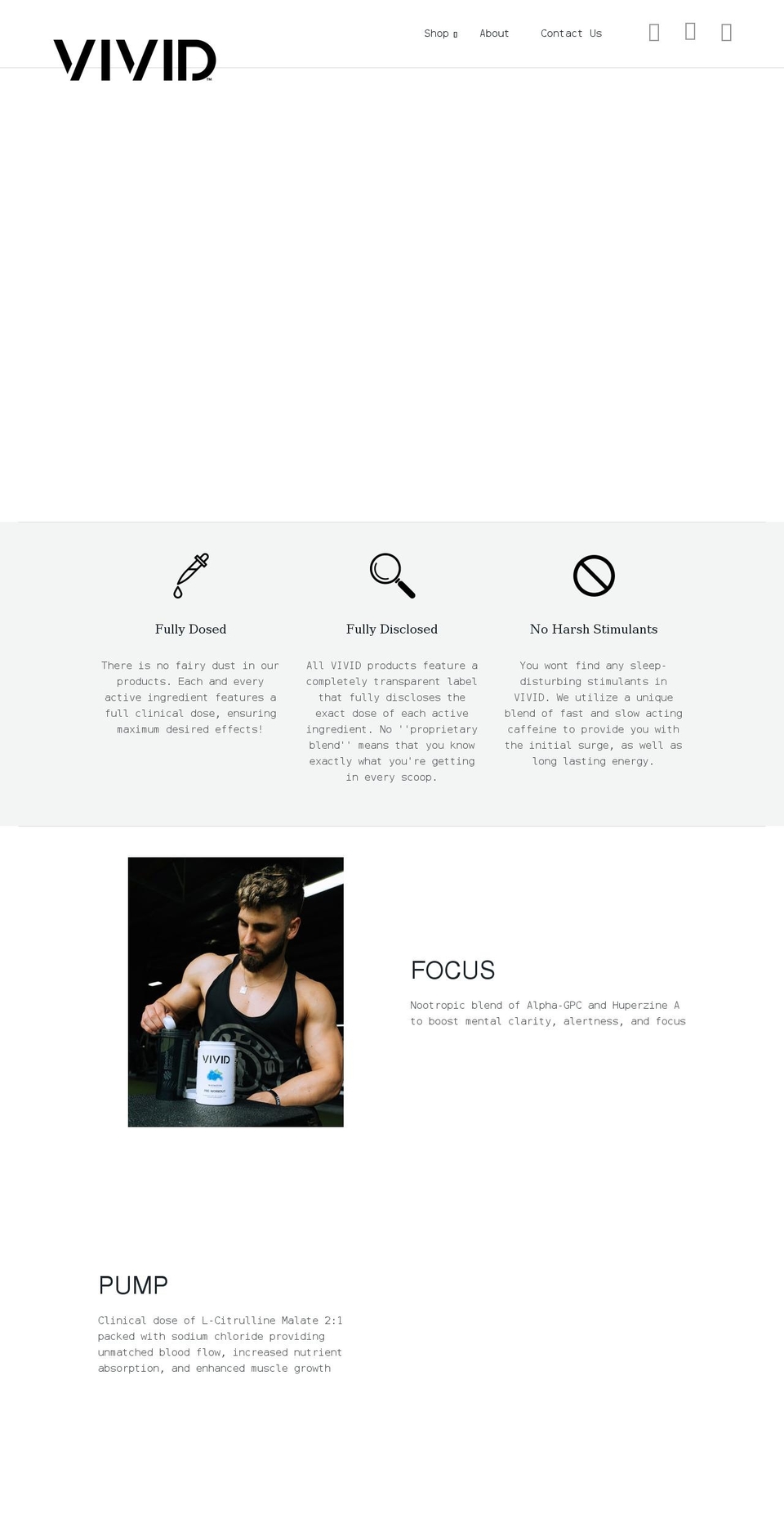 vividsupps.com shopify website screenshot