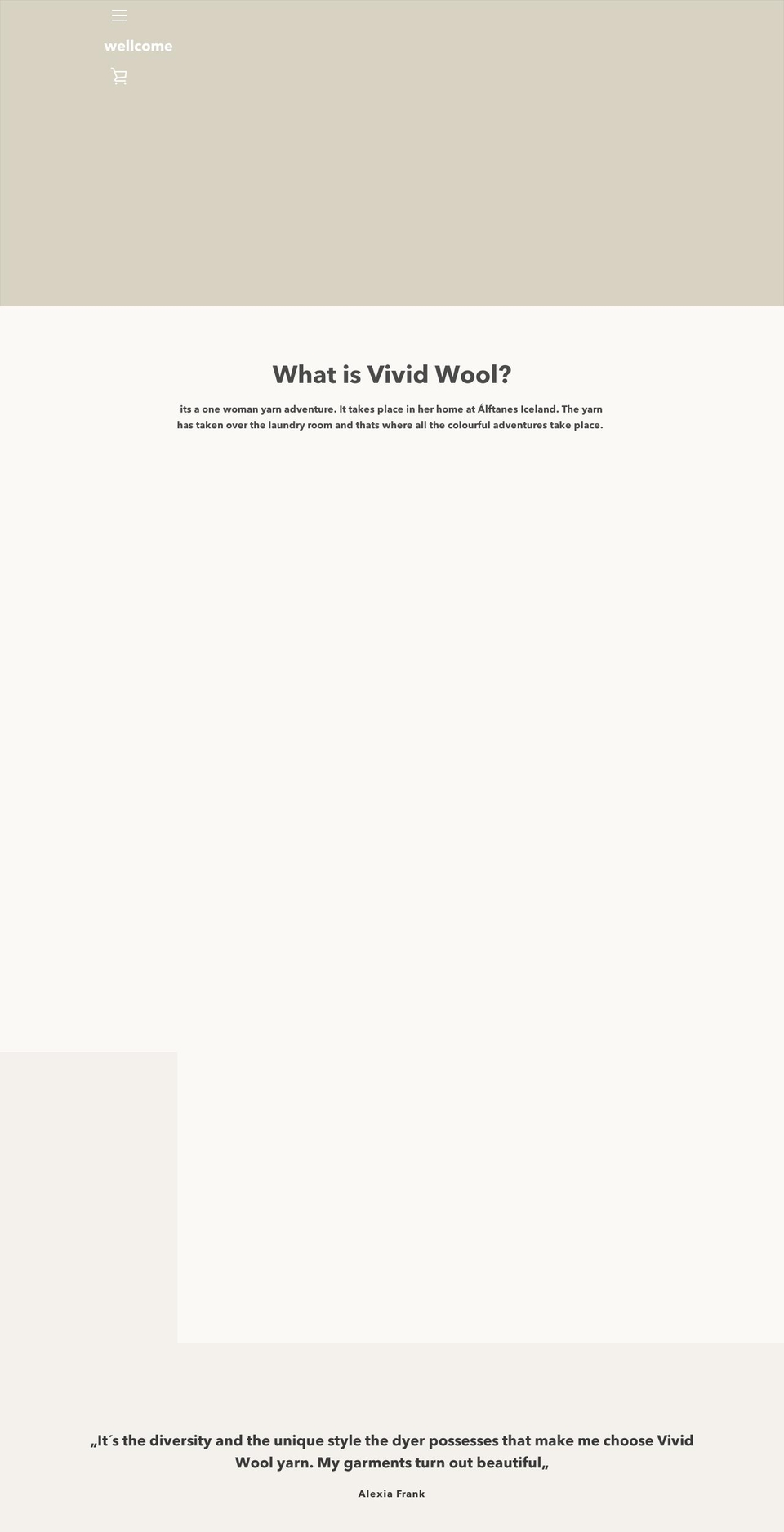 vividwool.com — Shopify storefront screenshot