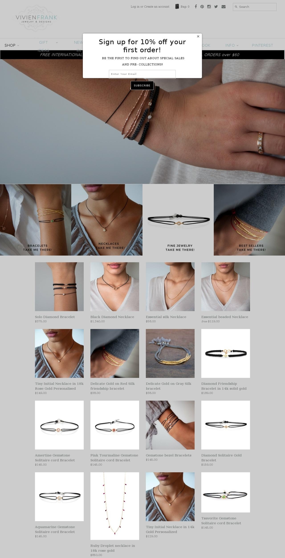 vivienfrank.com shopify website screenshot