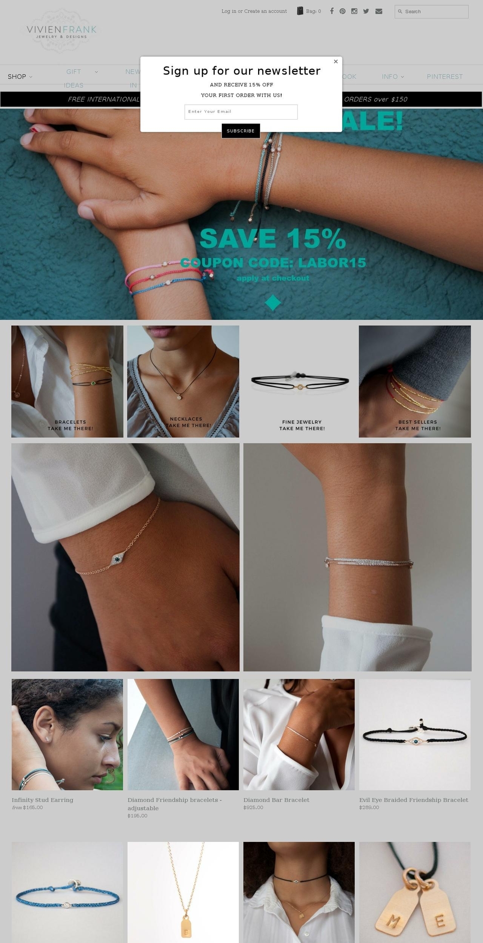 vivienfrankdesigns.com — Shopify storefront screenshot