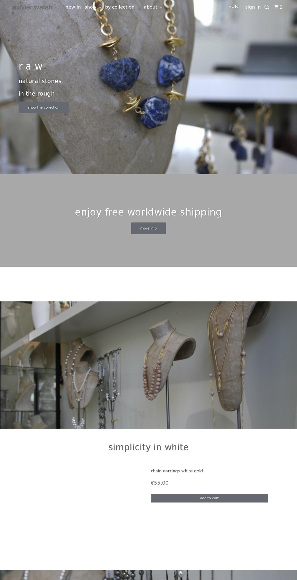 vivienwalsh.com shopify website screenshot