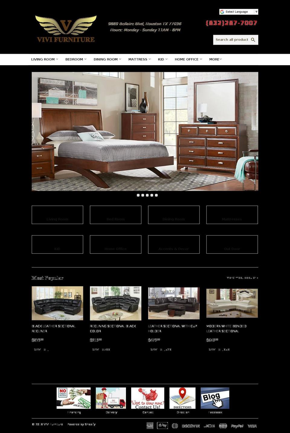 vivifurniture.com shopify website screenshot