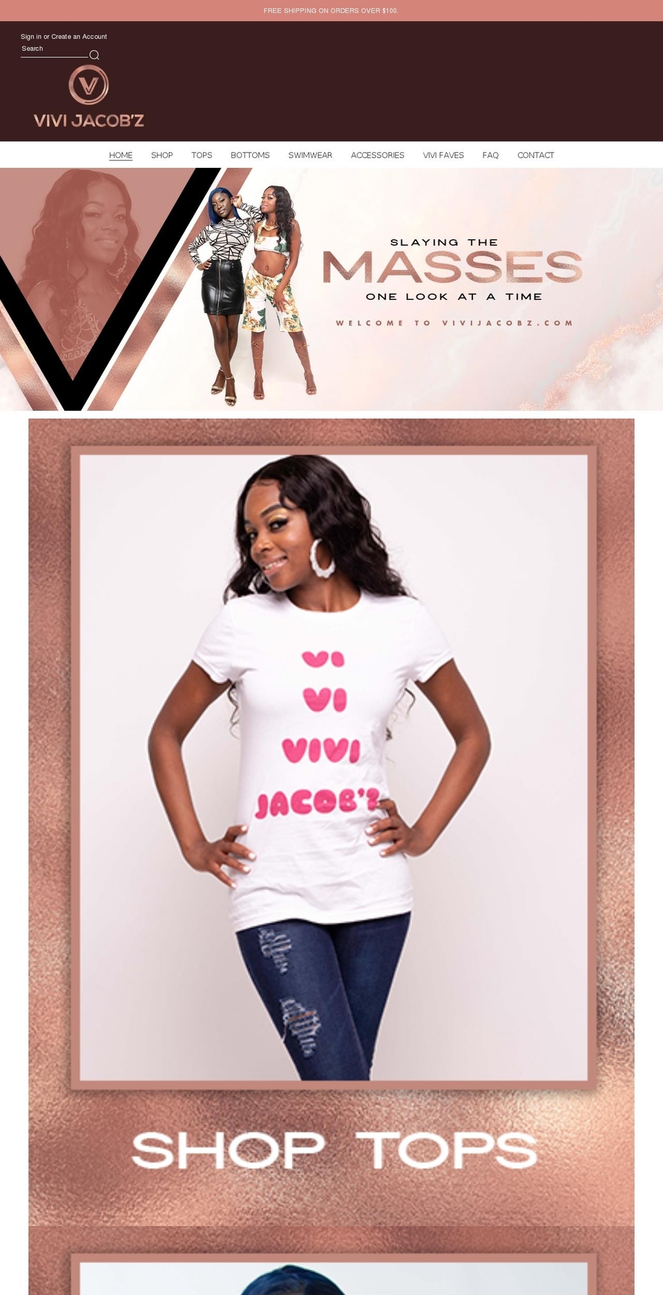 vivijacobz.com shopify website screenshot