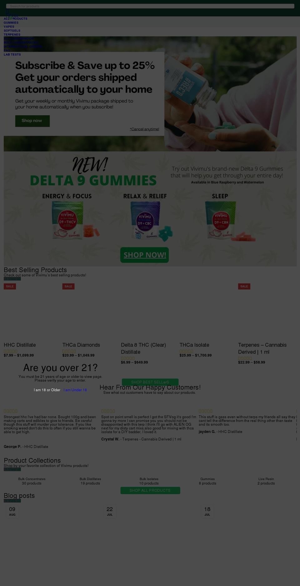 vivimu.com shopify website screenshot