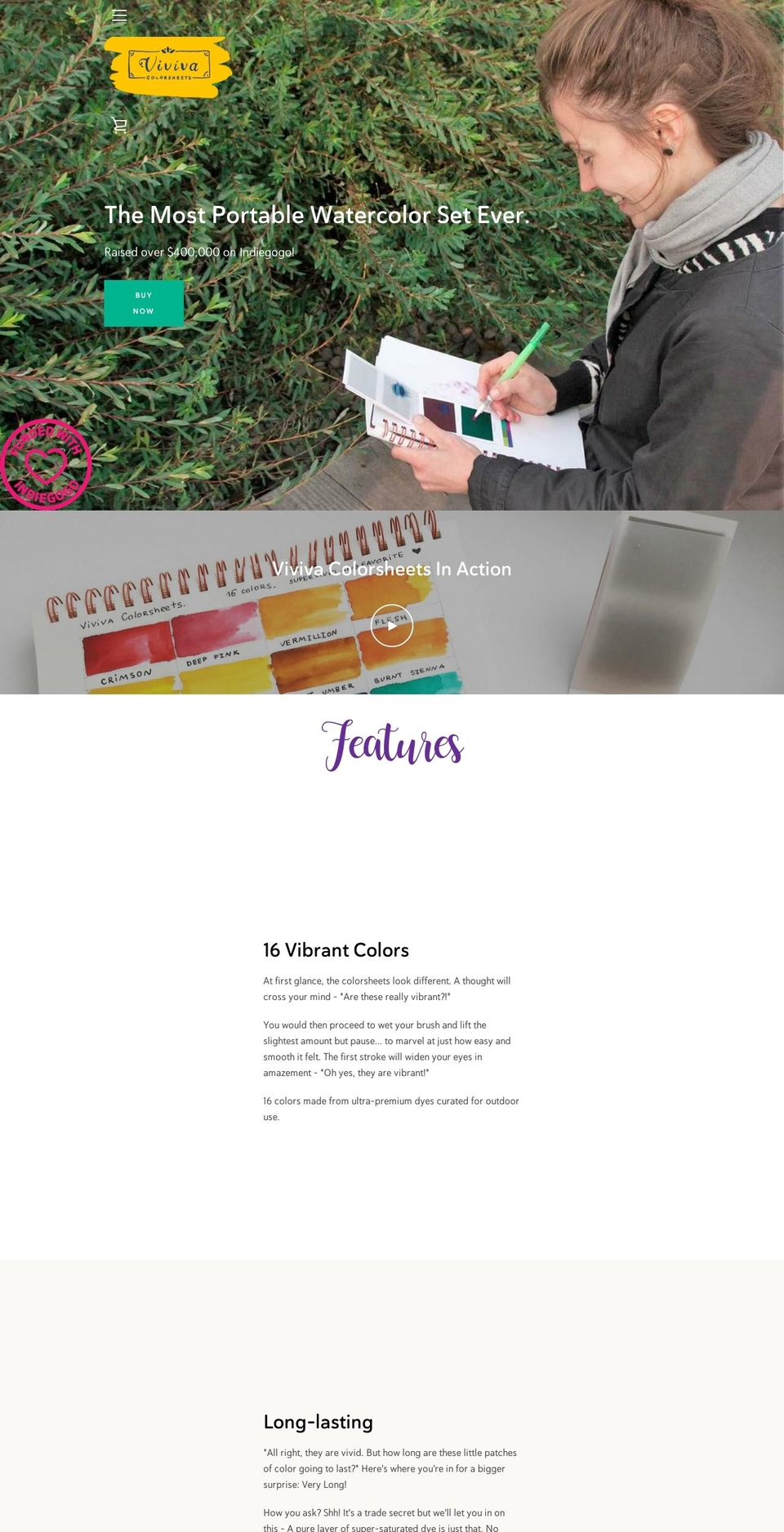 vivivacolorsheets.com — Shopify storefront screenshot