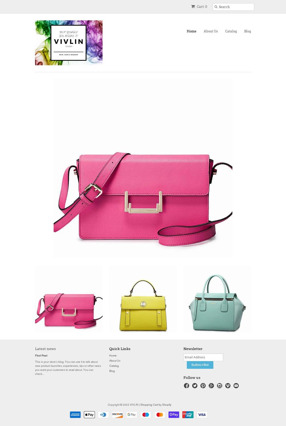 vivlin.co.uk shopify website screenshot