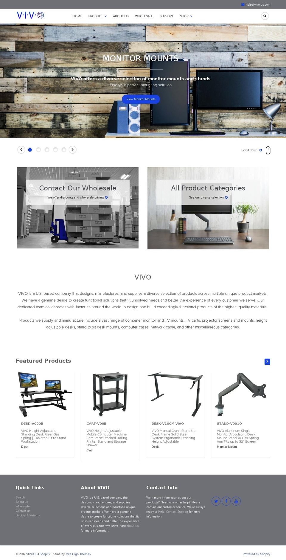 vivo-us.com shopify website screenshot