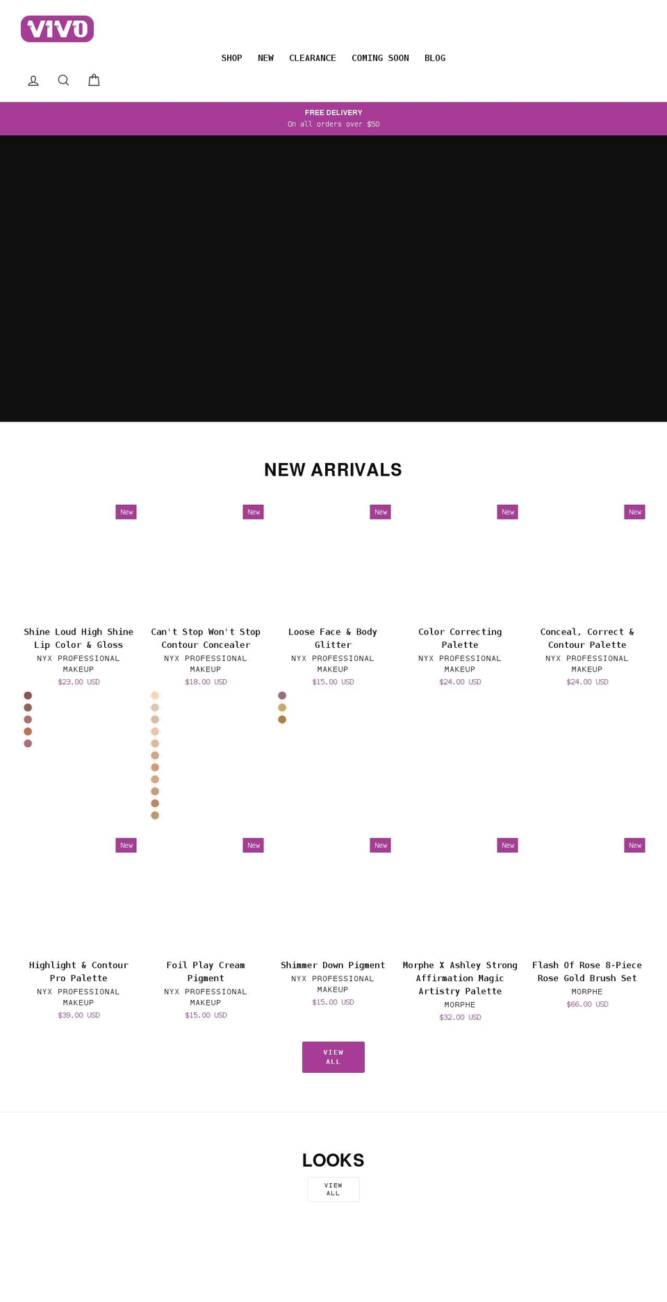 vivocosmeticslb.com shopify website screenshot