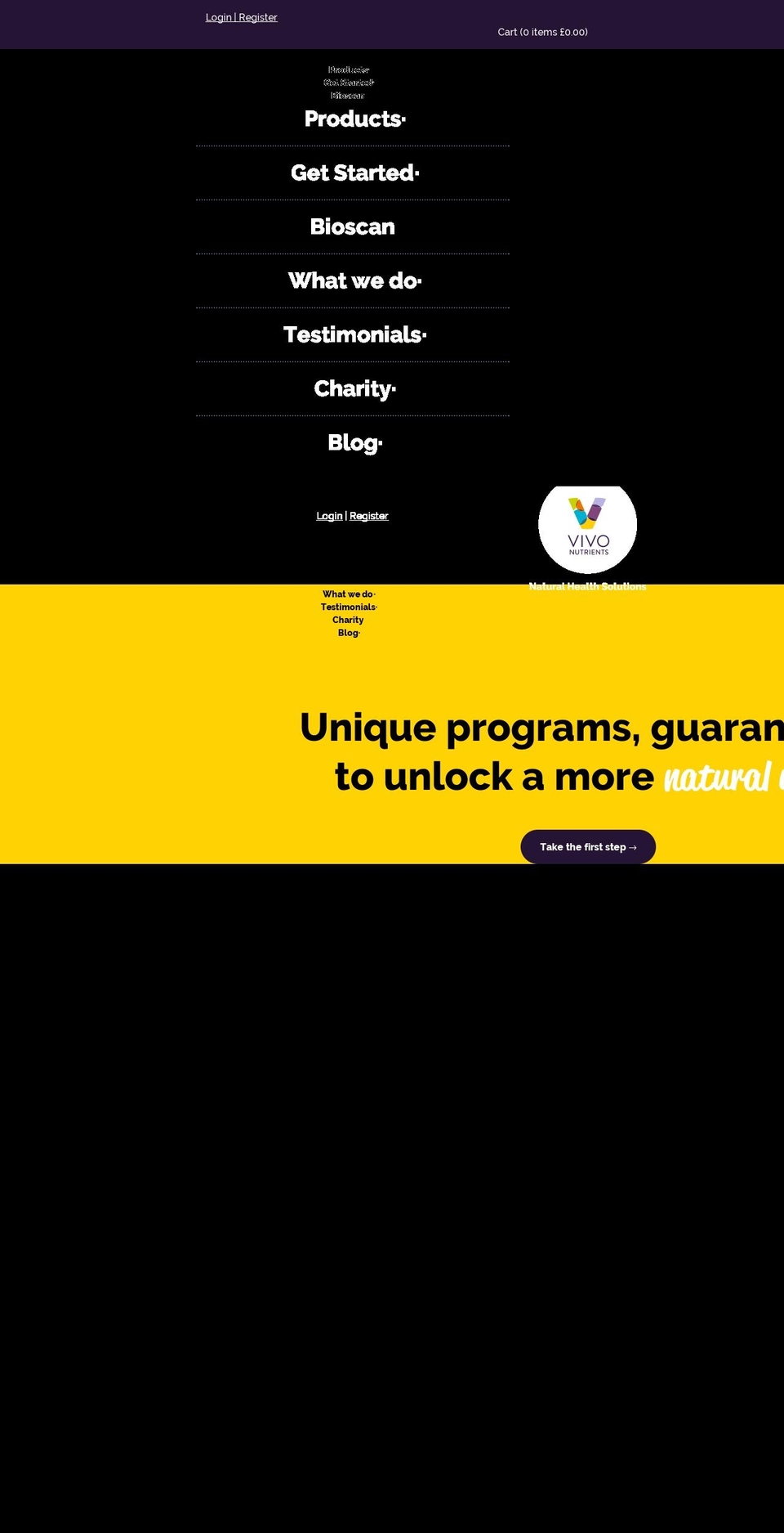 vivonutrients.com shopify website screenshot