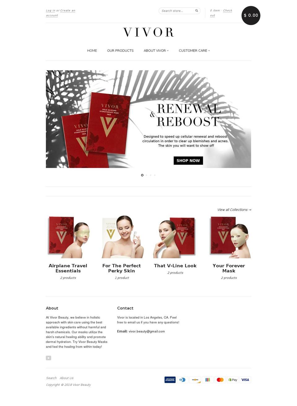 vivorbeauty.com — Shopify storefront screenshot