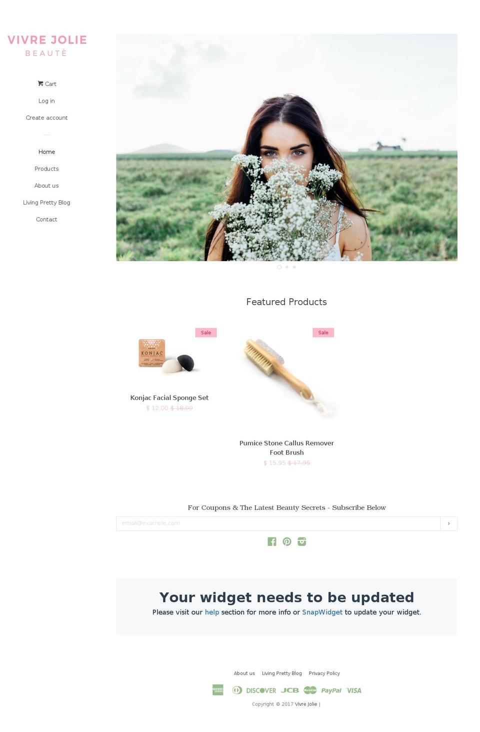 vivrejolie.com shopify website screenshot