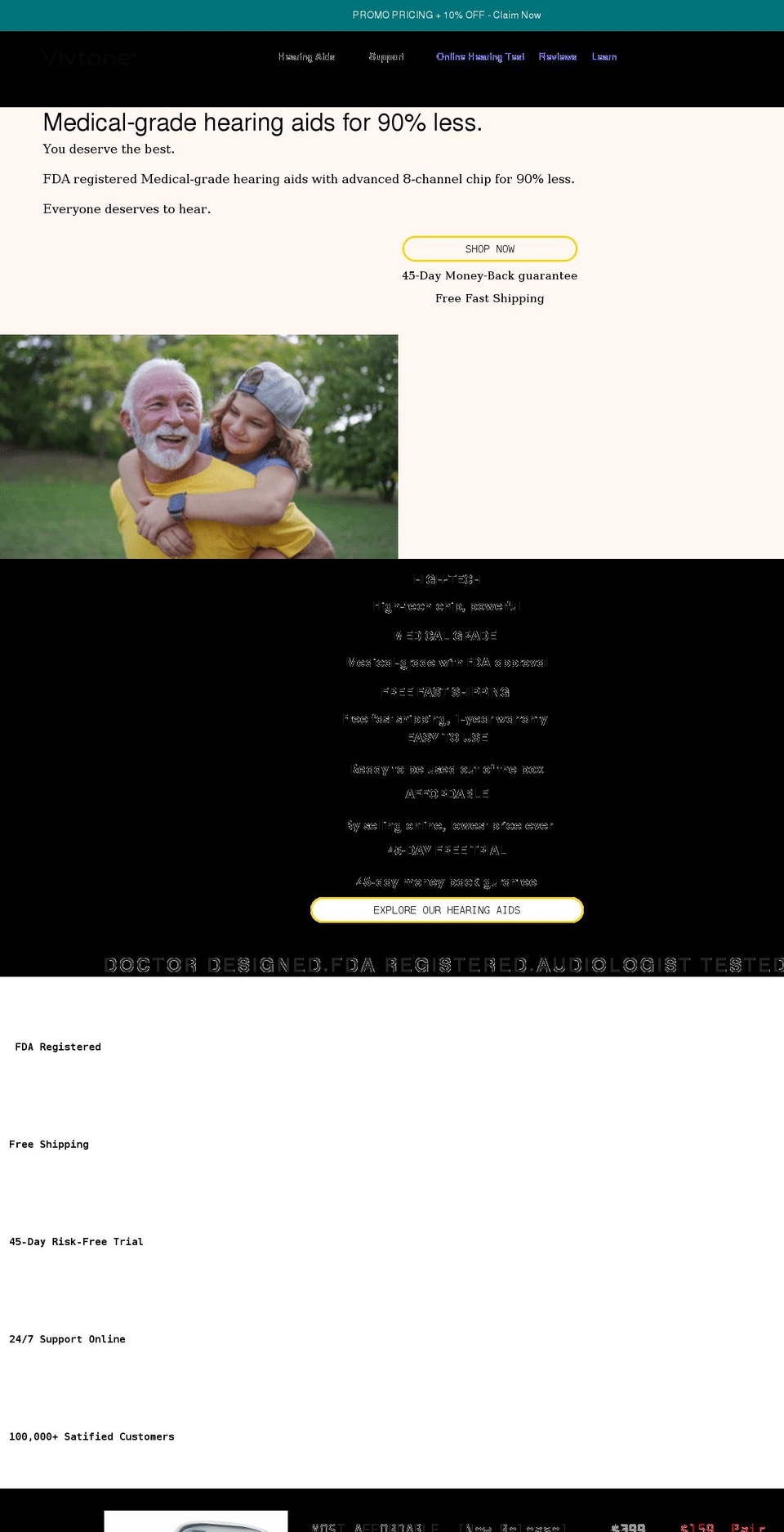 vivtone.com shopify website screenshot