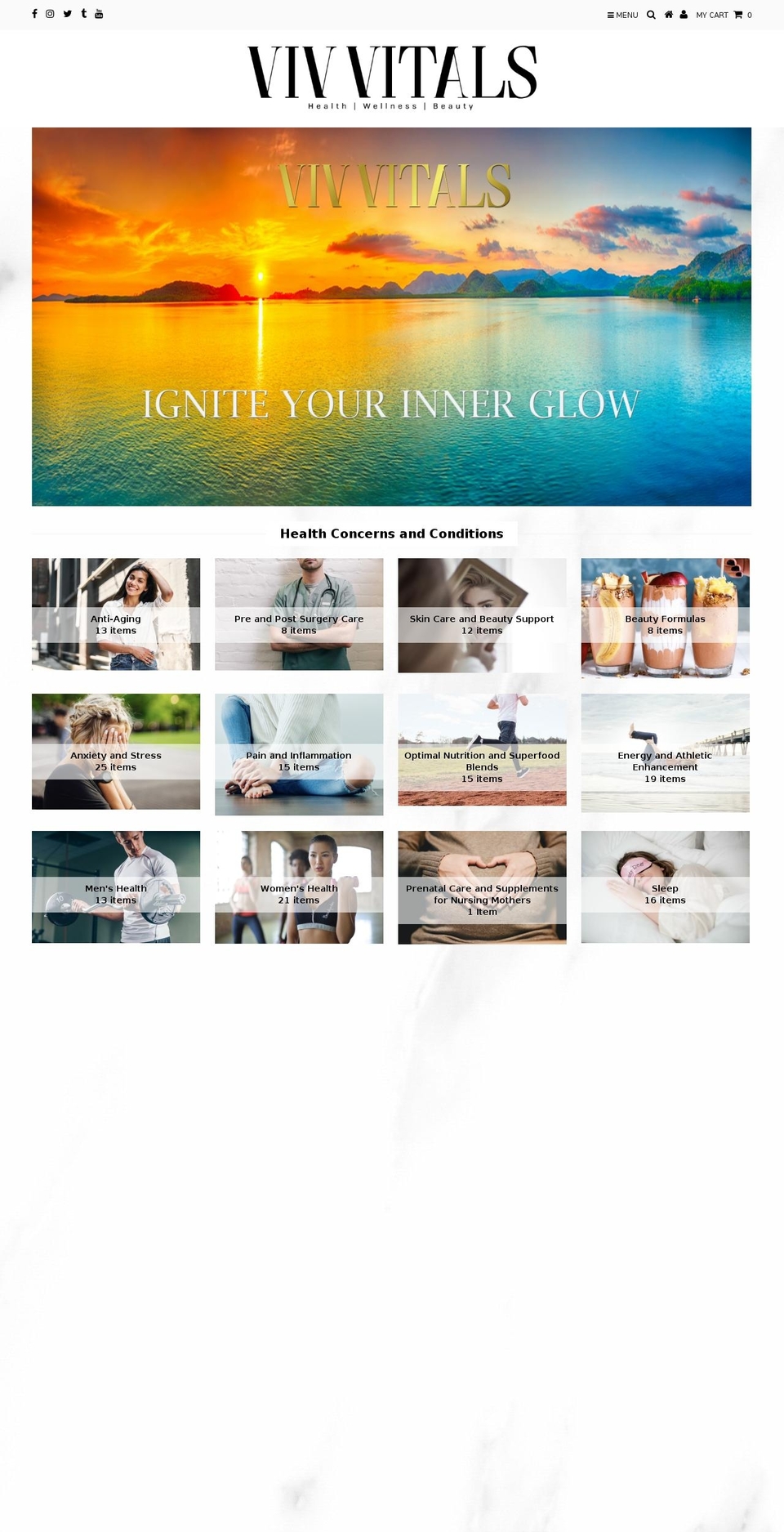 vivvitals.com shopify website screenshot