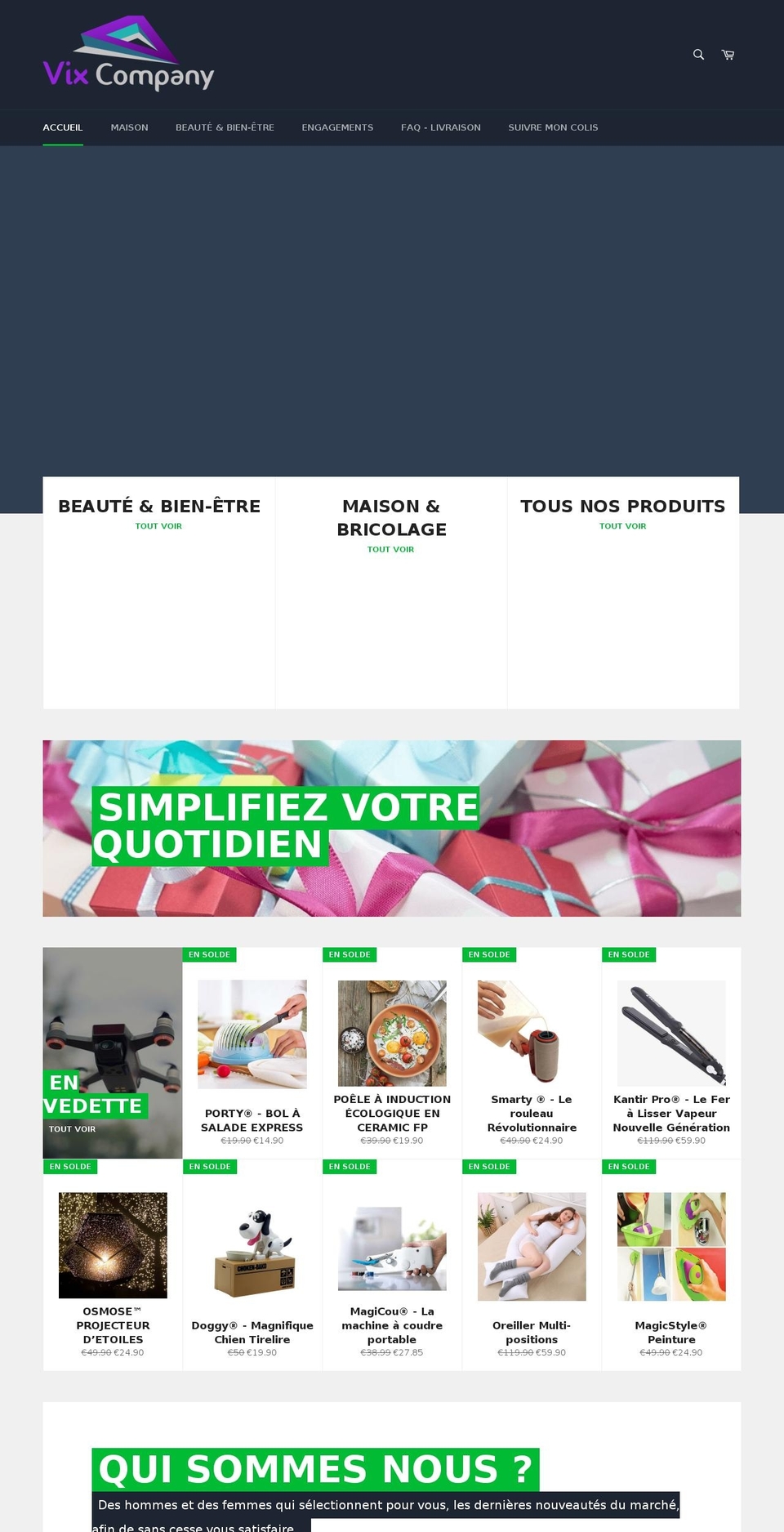 vix-company.com — Shopify storefront screenshot