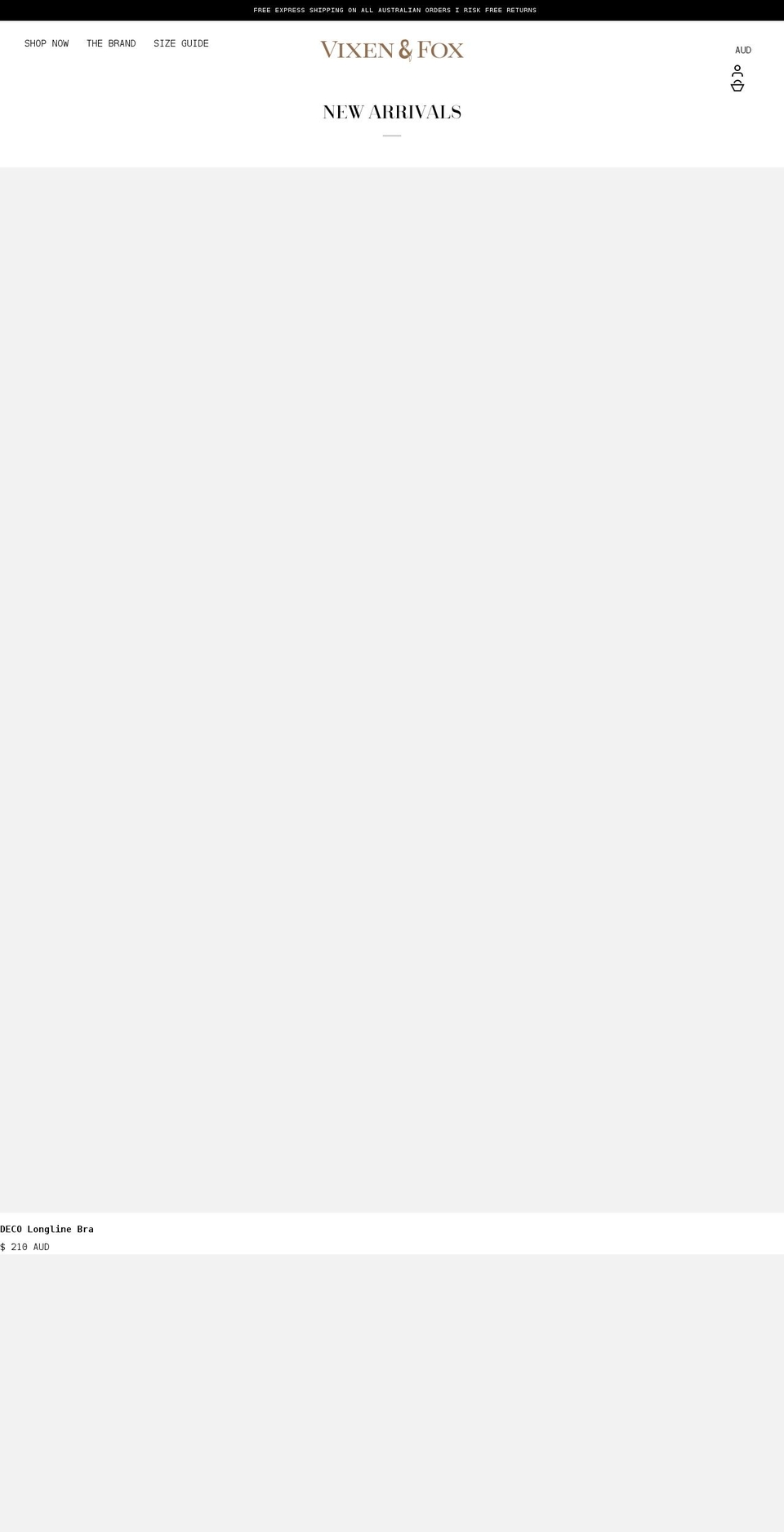 vixenandfox.com.au shopify website screenshot