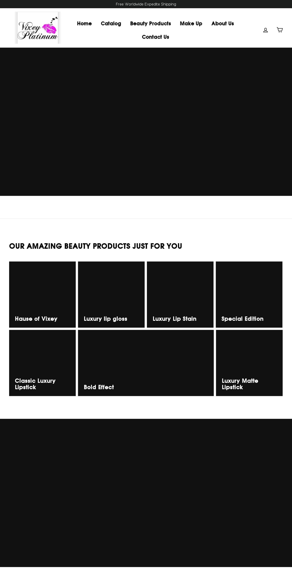 vixeyplatinum.com shopify website screenshot