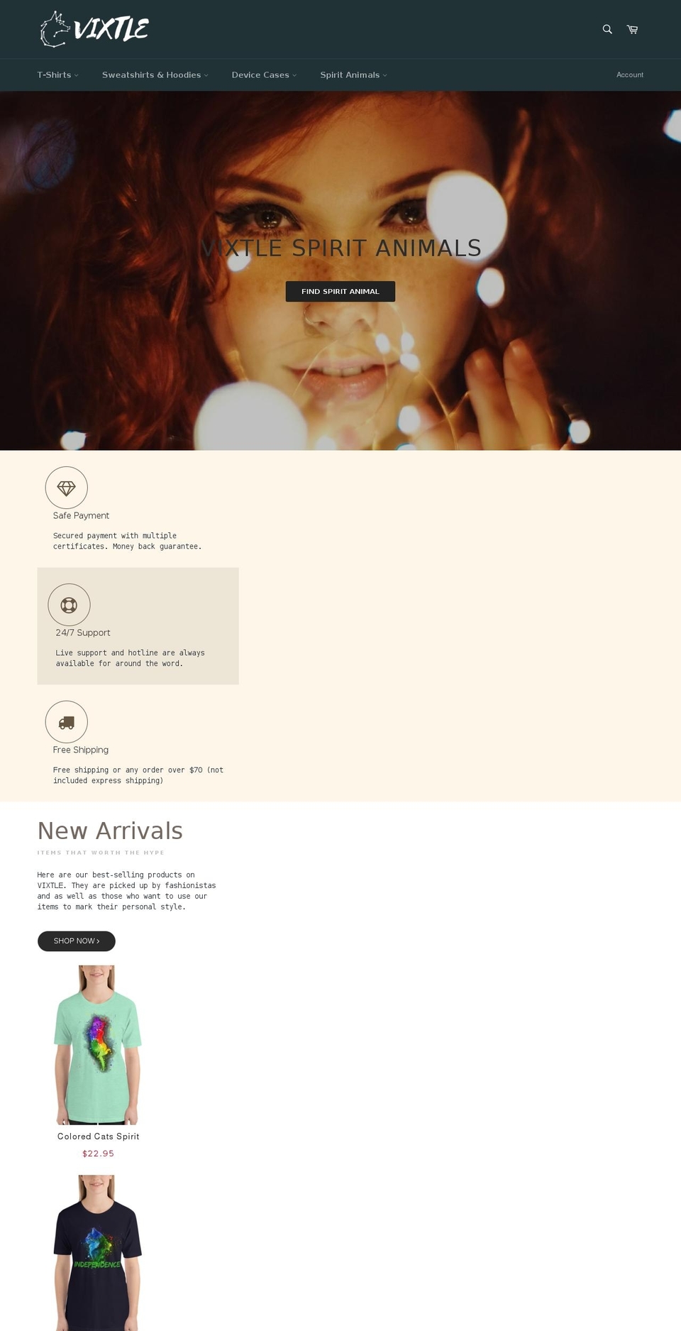 vixtle.com — Shopify storefront screenshot
