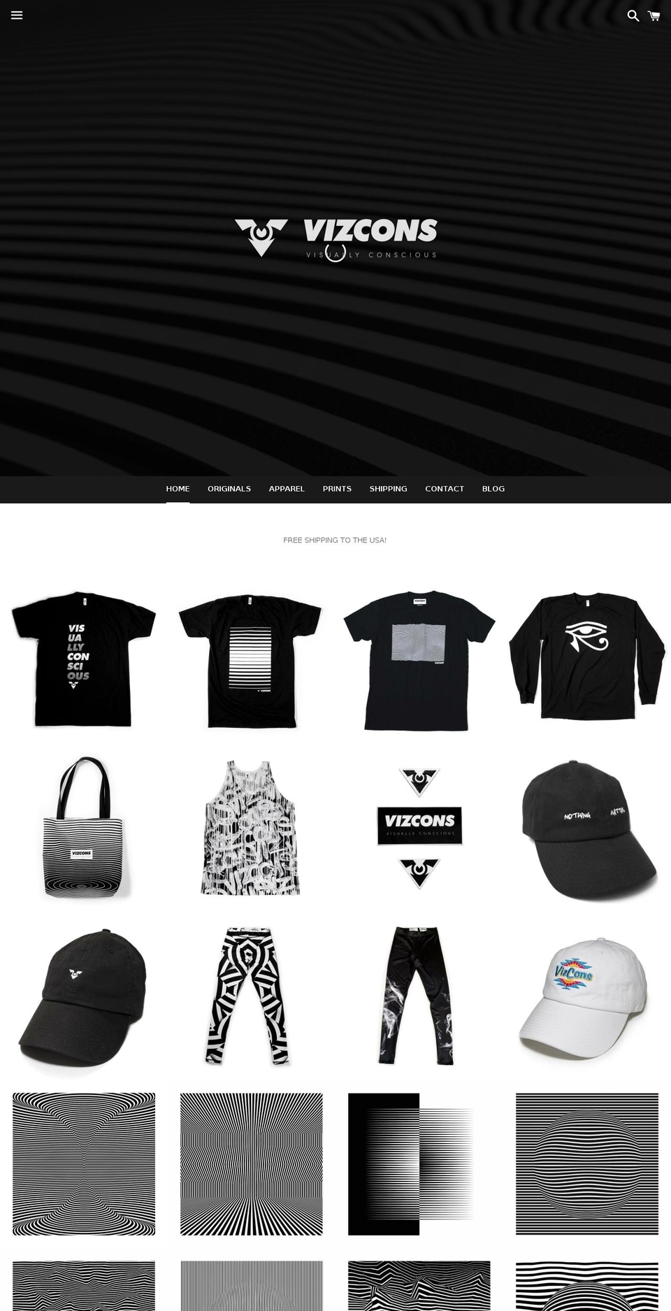 vizcons.com shopify website screenshot