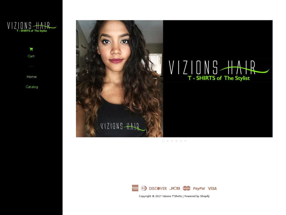 vizions-t-shirts.com shopify website screenshot