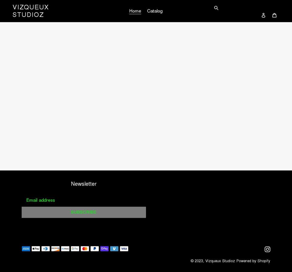 vizqueuxstudioz.com shopify website screenshot