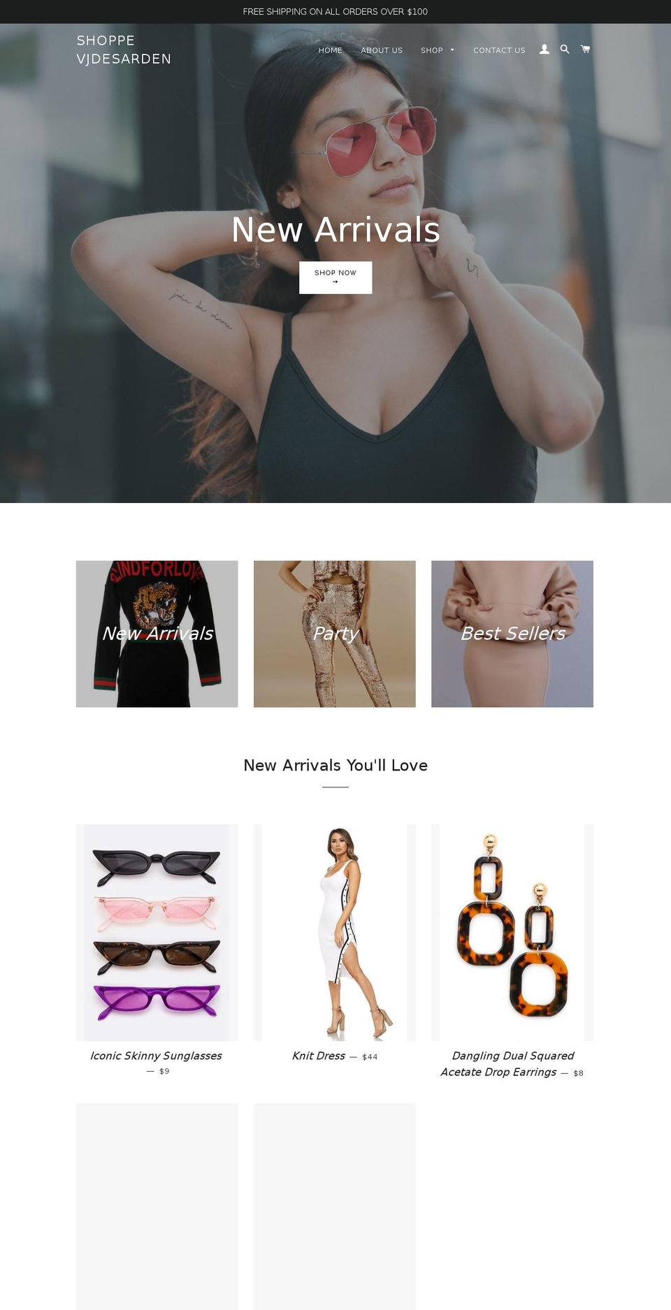 vjdesarden.com shopify website screenshot