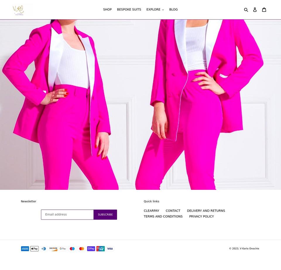 vkarlaonochie.com shopify website screenshot