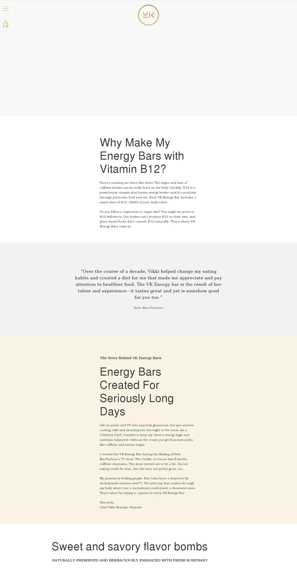 vkenergybar.com shopify website screenshot