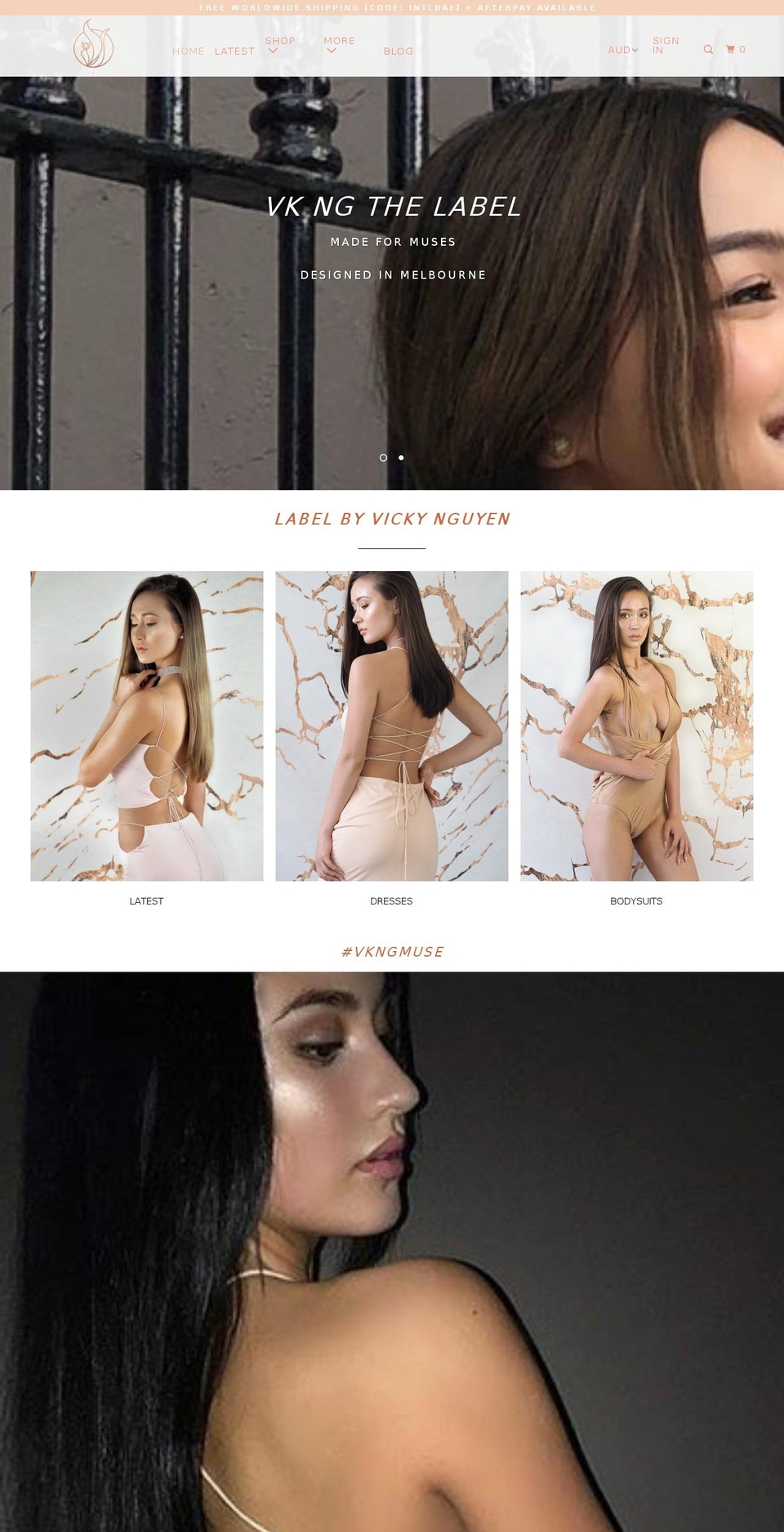 vkngthelabel.com shopify website screenshot