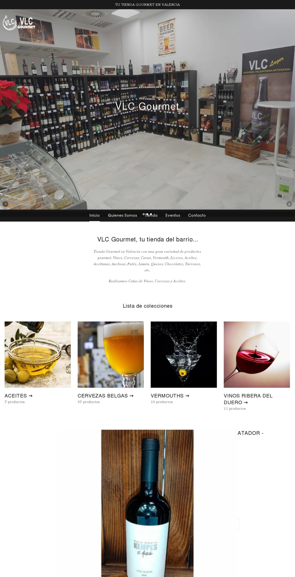 vlcgourmet.com shopify website screenshot